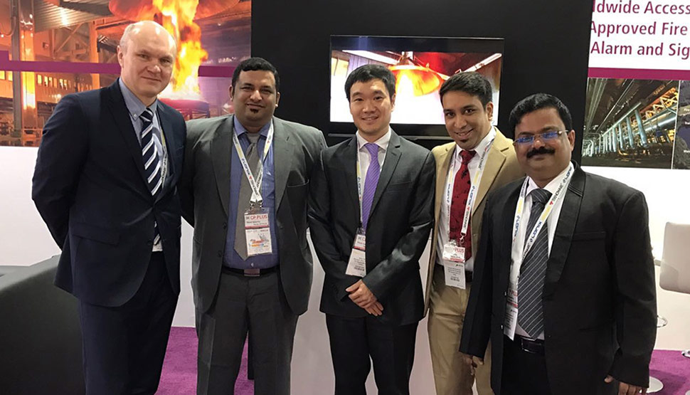 FM Approvals staff provided information and discussed the advantages of FM Approved products throughout the three-day Intersec trade show held in Dubai, UAE